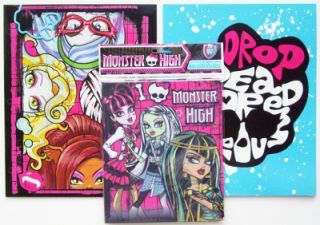 Monster High Lot of 2 Folders Book Cover School Supplies Scary Cool