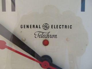 GE General Electric Telechron Brown Bakelite School Wall Clock 1HA1612