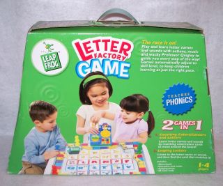 Leap Frog LETTER FACTORY BOARD GAME, Interactive, COMPLETE, Excellent