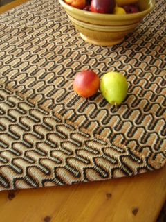 Antique Hand Woven Wool & Linen Rug   GEOMETRIC Pattern Country * Art