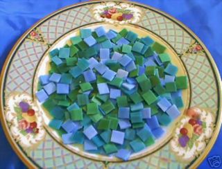 100 Mosaic Tiles Royal Stained Glass handcut Craft Art