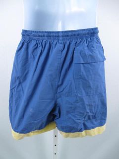Geoffrey Beene Mens Blue Tan Swimsuit Shorts Size L