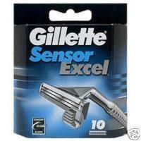 2pk 10 Gillette Sensor Excel Razor Cart Free Shipping