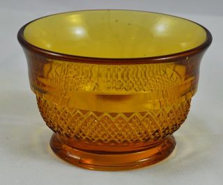 Vintage Davidson Art Deco Amber Glass Bowl Pattern No 1907 T