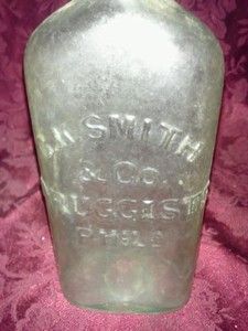 Antique RARE G K Smith Co Druggists Philadelphia Medicine Bottle Op
