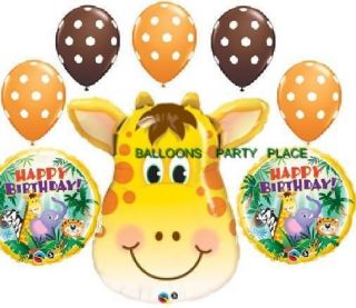 Jungle Birthday Party Ideas on Jungle Safari Happy Birthday Party Supplies Giraffe Elephant Zebra