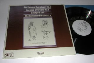 MONO SAMPLE EPIC LP Beethoven Sym 4 Szell NM
