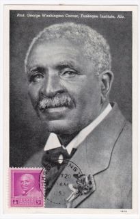 George Washington Carver 1953 Maximum Card Scott 953