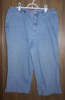 Gloria Vanderbilt Short Blue Jean Capris Size 16W