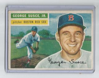 1956 Topps George Susce 93 White Back Very Good Condition