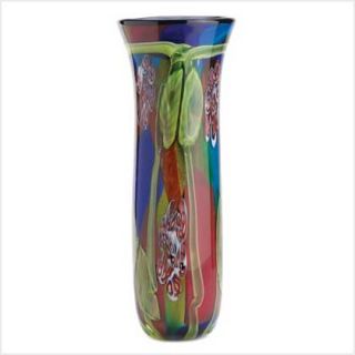 Peacock Fantasy Art Glass Vase
