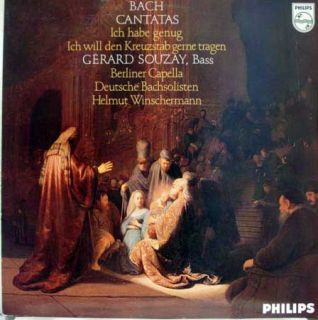 GERARD SOUZAY & HELMUT WINSCHERMANN bach cantatas LP Mint  839 762 LY