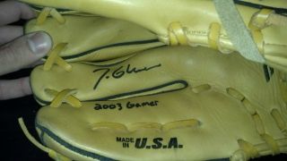 Tom Glavine 2003 Signed Game Used Glove Mizuno