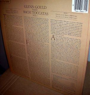 Glenn Gould 1980 Bach Toccatas Vol 2 1980 Columbia Stereo LP Near Mint