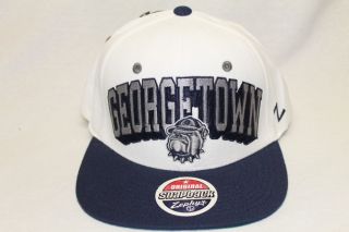 Georgetown Hoyas NCAA Snapback Hat Cap Team Color Blockbuster White