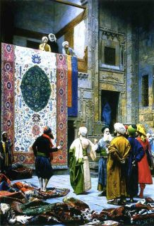 Gerome Oil Painting Repro Carpet Merchant in Cairo
