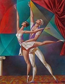 Georgy Kurasov Ballet Couple Original Oil on Canvas Retail $55 000