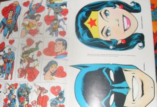 Super Friends 60 Valentines Playbook Punchou Playset 30 Cards Superman