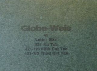  Hanging File Folders for File Cabinets, Letter Size Globe Weis Staples