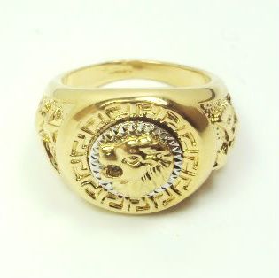 New Heavy MEN18K Gold Plated Ring Size 11