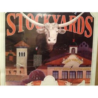 Original 1982 Signed Numbered Gary Havard Poster Fort Worth Stockyards