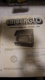 Emberglo Wall Mounted Unvented Gas Space Heater Model 1075