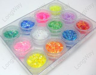 60 Colour Glitter Nail Acrylic Powder Dust Sheet Sets