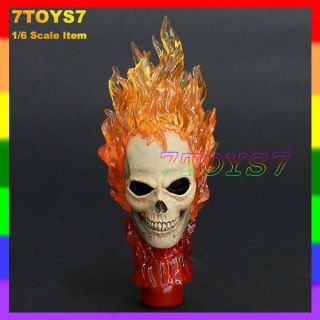 Hot Toys 1 6 Ghost Rider Head 1 Skull with LED Flame Light RARE HT065G