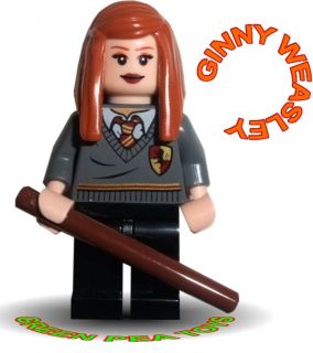Lego HARRY POTTER Minifigure   GINNY WEASLEY GRYFFINDOR UNIFORM WITH