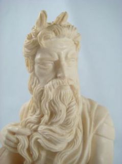 Vintage Gino Ruggeri Resin Sculpture Moses and Ten Commandments Italy