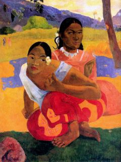 When Will U Marry Gauguin Fine Art Canvas Repro 24X30