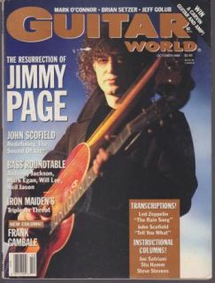 Vintage Guitar World Magazine Oct 1988 Jimmy Page LED Zepplin Iron