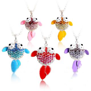  Sparkly Crystal Gold Fish Fashion Jewellery Necklace Pendant