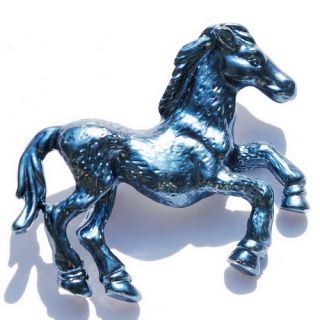 6Colors Horse Brooch Pin White Gold Plated Enamel 46x40mm W24077 Free