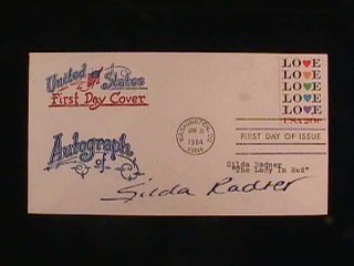 Gilda Radner Autoghaphed First Day Cover Love