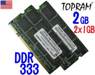 2GB 2 x 1GB DDR333 2G SODIMM 200pin Laptop PC2700 RAM