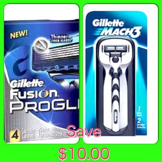 20 Coupons $10 1 Gillette Mach3 Razor When Buy 1 Gillette Cartridge 4
