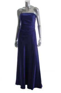 Ralph Lauren New Modern Glamour Blue Satin Maxi Cocktail Evening Dress