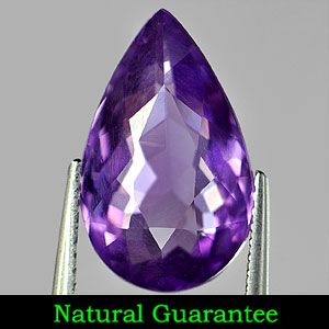 44 Ct Pear Shape Natural Purple Amethyst from Brazil
