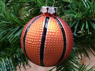 New Sport Glass Basketball Christmas Tree Ornament