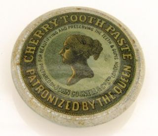  Staffordshire England Queen Victoria Pot Lid Base Tooth Paste Gosnell