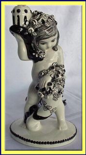 Jugendstil Figural Ceramic Lamp by WIENER KUNSTKERAMISCHE / WERKSTATTE