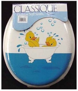 Ginsey Soft Toilet Seat Ruba Dub Ducks Standard Round