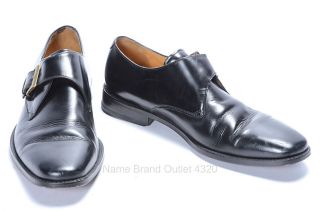 Cole Haan 10 M Black Leather Nike Air Giraldo Monk Strap Loafer Shoe $