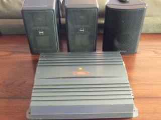 JBL Amplifier (DA1002) with, 2 Sony AMP Speakers and 1 Audiosource