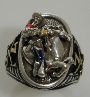 George Armstrong Custer US 7th Cavalry Ring Sterling Silver