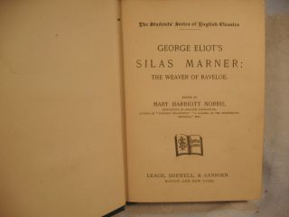 George Eliot Silas Marner The Weaver of Raveloe Antique Old Book