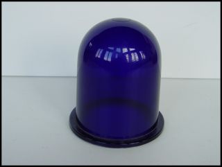 Glass Globe Shade Runway Lights Railroad Cobalt Blue Dome Type H 2034