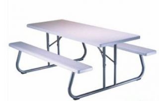 Lifetime Picnic Tables 80215 Folding Picnic Table 6 ft White Top