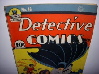DETECTIVE COMICS #46 VG+ 4.5 DC GOLDEN AGE 1940 BEAUTIFUL BOOK BATMAN